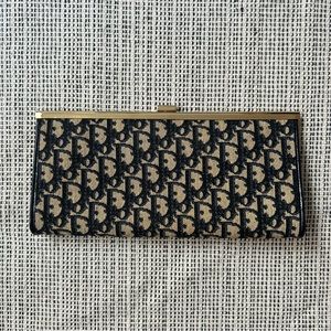 Vintage Christian Dior trotter monogram clutch